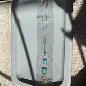 Turquoise Blue Necklace and Earring Set
